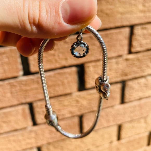 Pandora Bracelet with Blue Sapphire and Kitten Charms - Picture 6 of 6